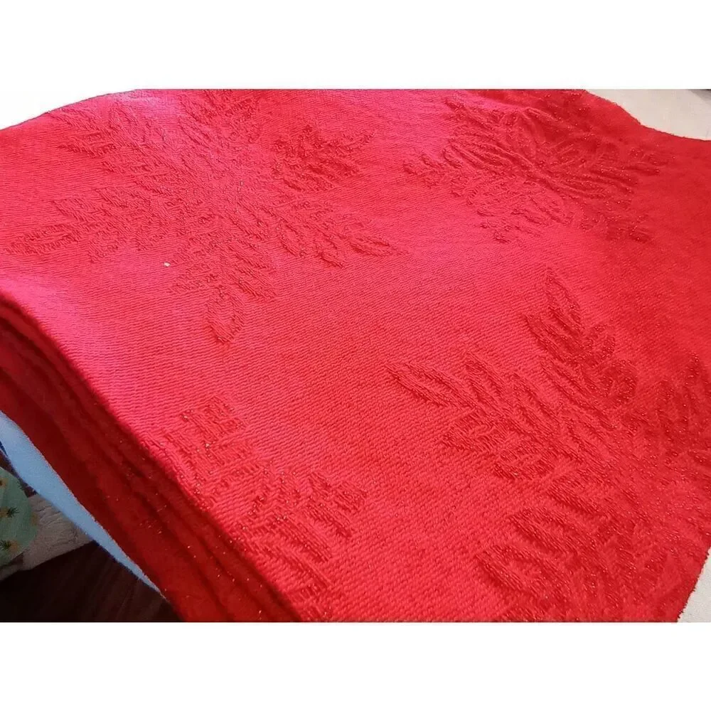 Cloth table linens, napkins, holiday. Set of six